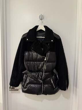 Mackage Rune Moto Sherpa Down Puffer Jacket